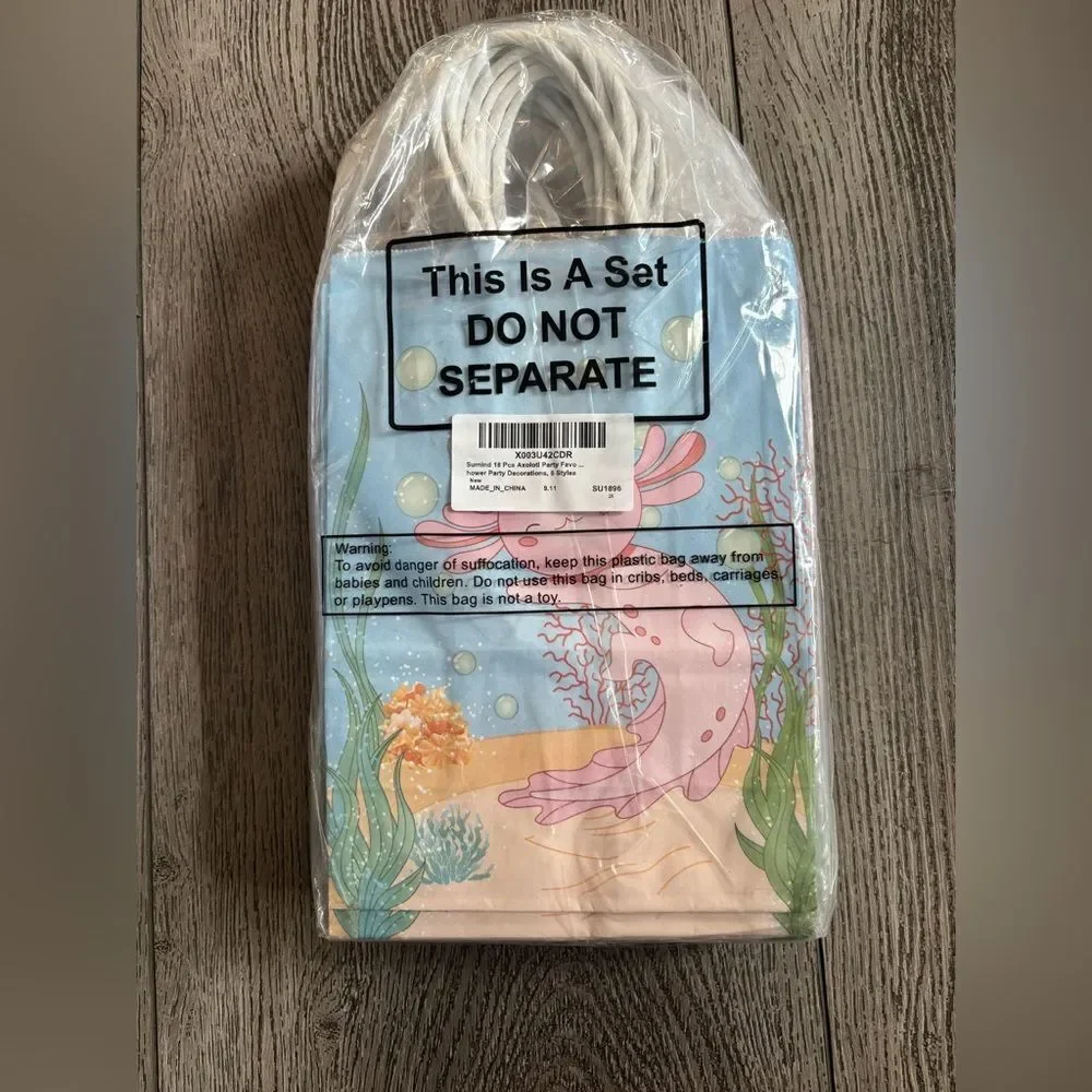 Axolotl cute Gift Bags Set perfect for birthday party